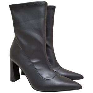 Wild Pair Women Neptunne Mid Calf Sock Booties Size US 8.5M Black Smooth